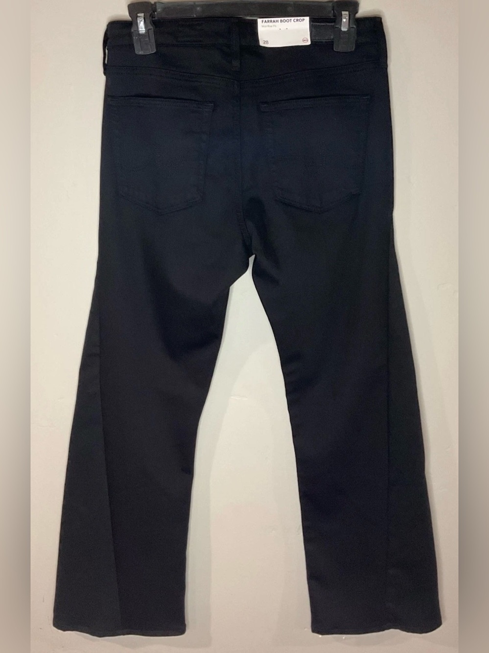 Adriano Goldschmied Women’s AG Farrah Boot Crop Mid Rise Jeans Black Sz 28 NWT - Picture 5 of 11